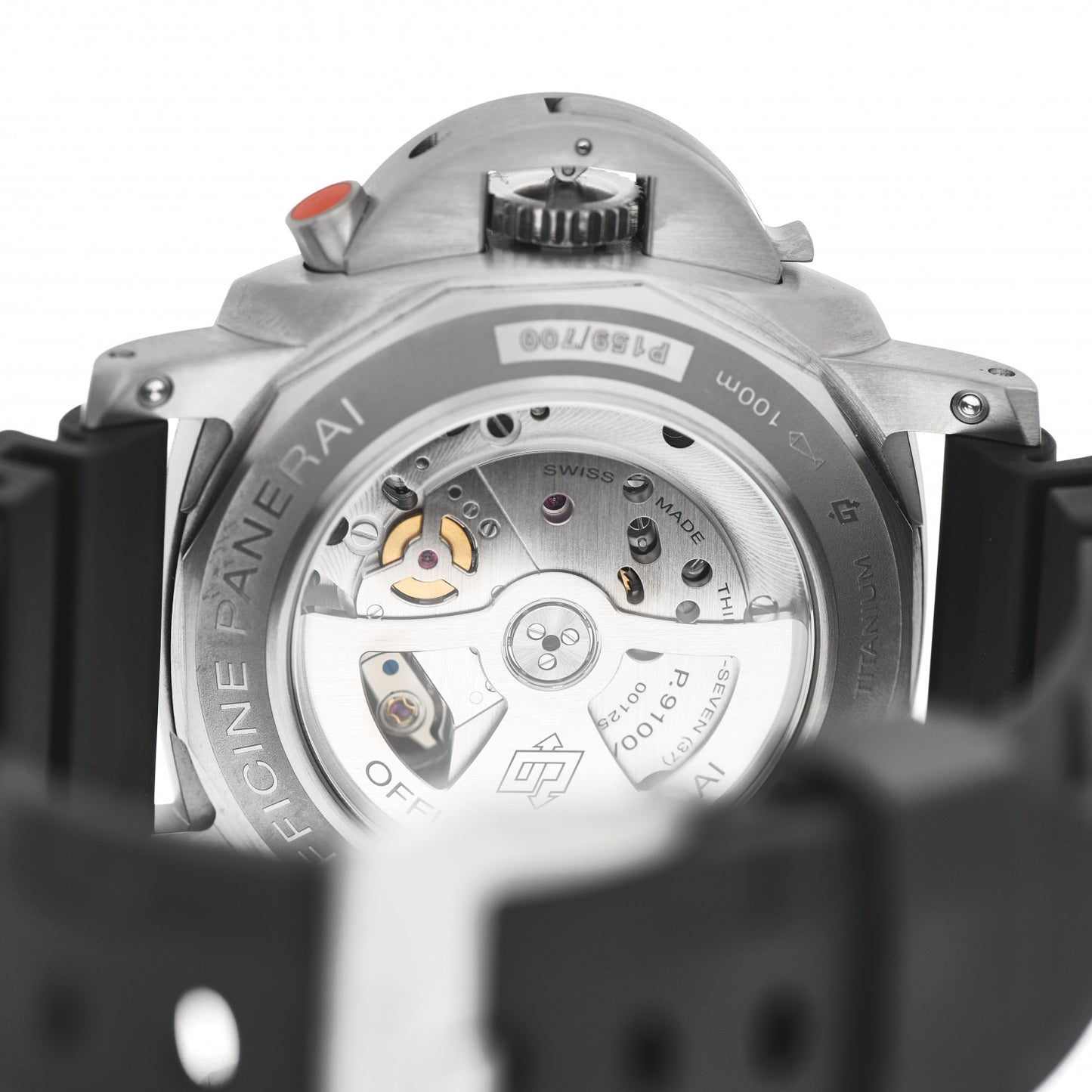 Titanium Rubber 47mm Luminor 1950 Flyback Automatic Watch Black PAM00526