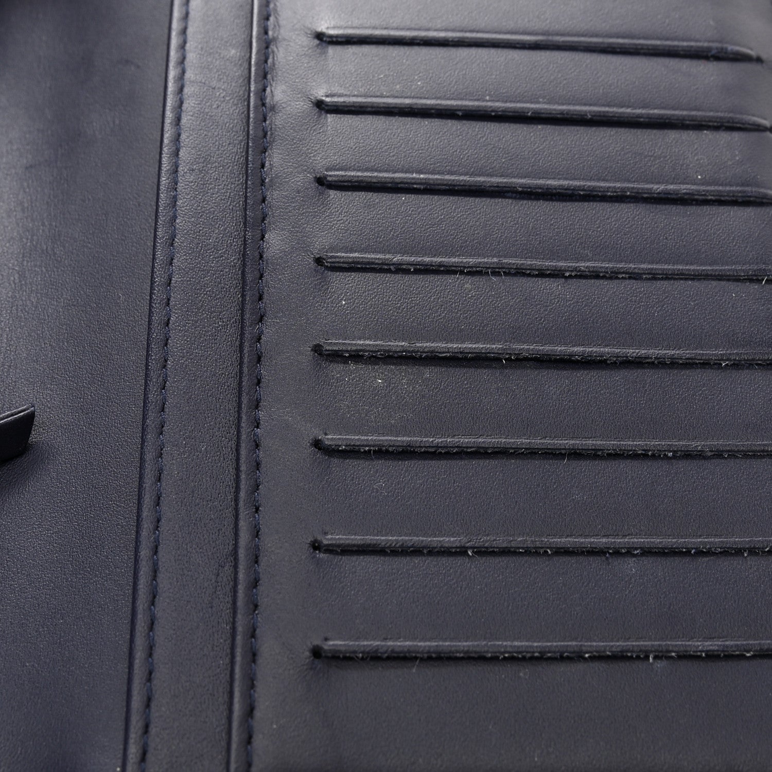 Chanel Caviar Timeless CC Yen Wallet Dark Blue 10 of 12