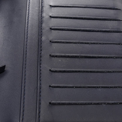 Chanel Caviar Timeless CC Yen Wallet Dark Blue 10 of 12