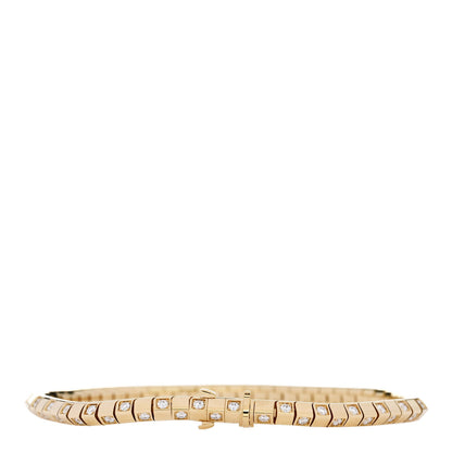 Louis Vuitton 18K Yellow Gold Diamond Small Le Damier de Louis Vuitton Bracelet 16 2 of 3