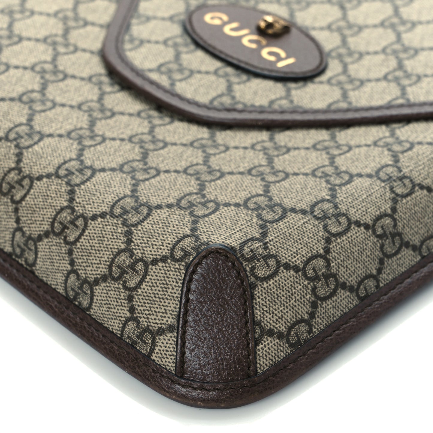 GG Supreme Monogram Web Medium Neo Vintage Flap Messenger Bag Beige New Acero