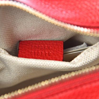 Gucci Pebbled Calfskin Small Soho Disco Bag Tabasco Red 6 of 9