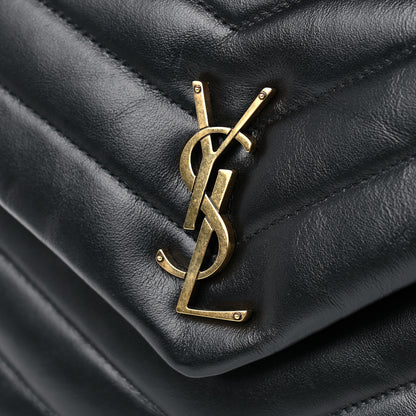 Saint Laurent Calfskin Y Quilted Monogram Small Loulou Chain Satchel Black 11 of 11