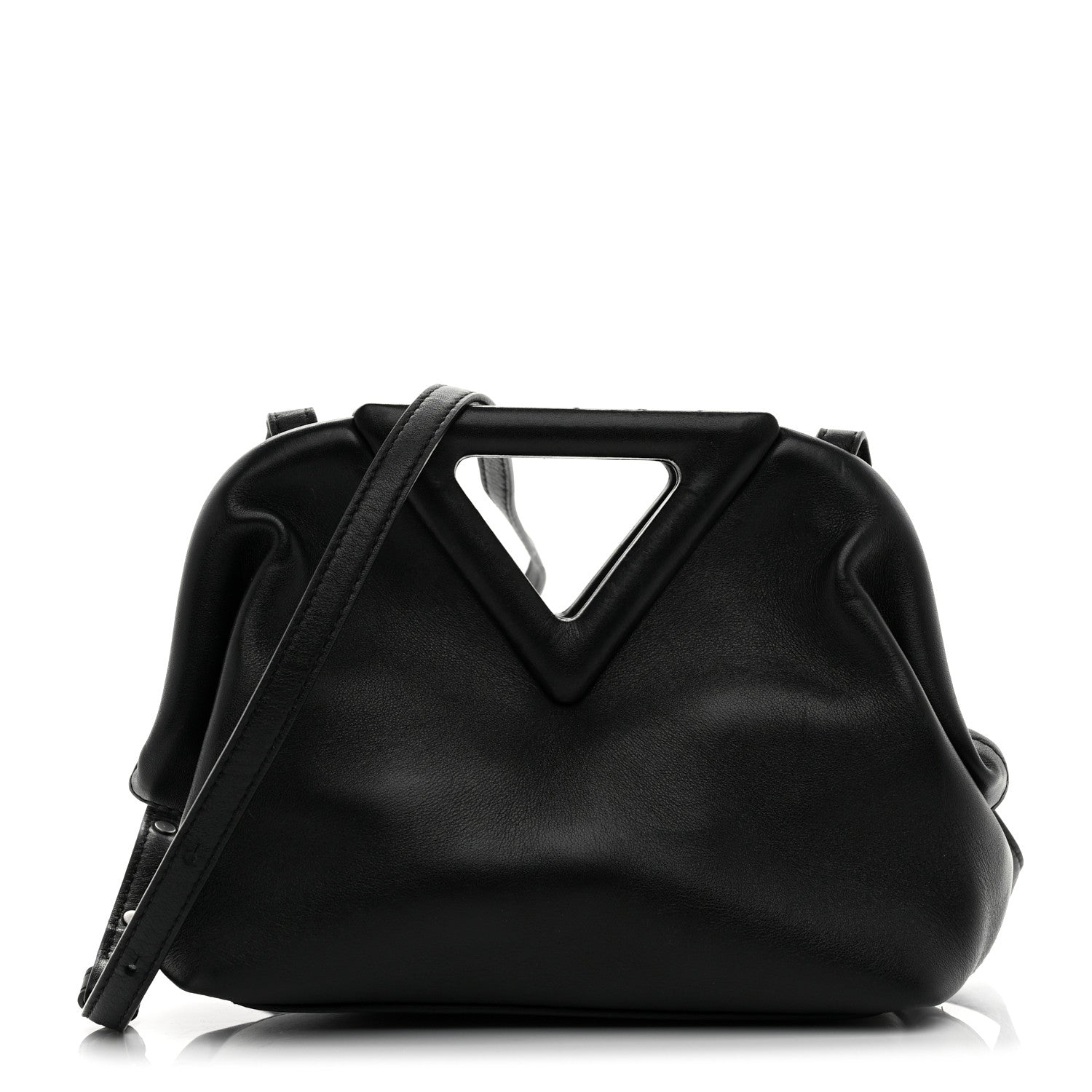 Bottega Veneta Calfskin Small The Point Triangle Bag Black 1 of 10