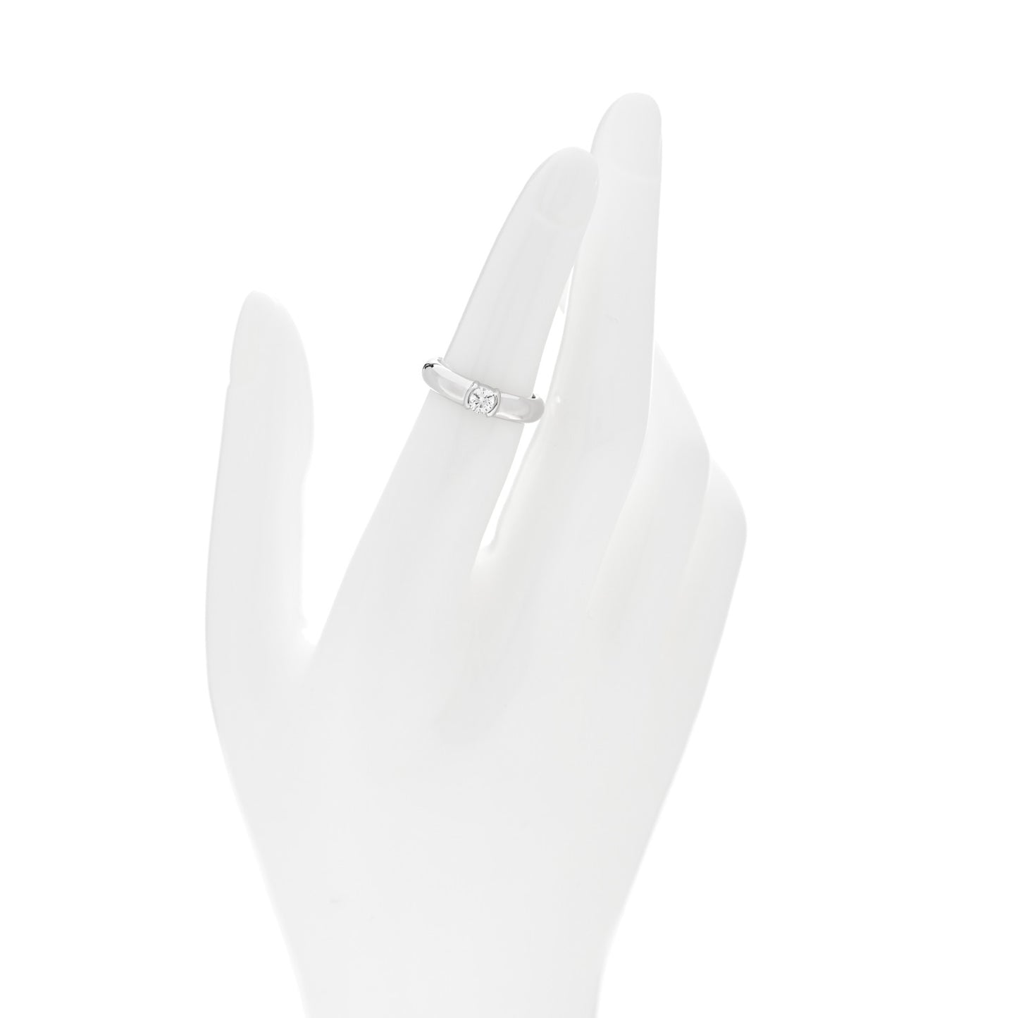 Platinum Diamond .22ct Etoile Solitaire Engagement Ring 49 4.75