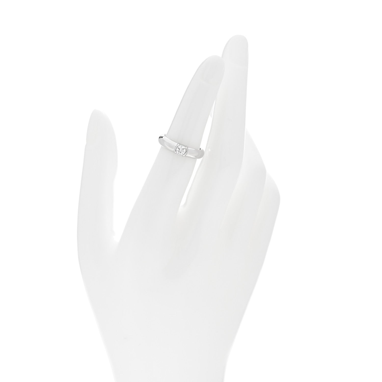 Tiffany Platinum Diamond .22ct Etoile Solitaire Engagement Ring 49 4.75 2 of 4