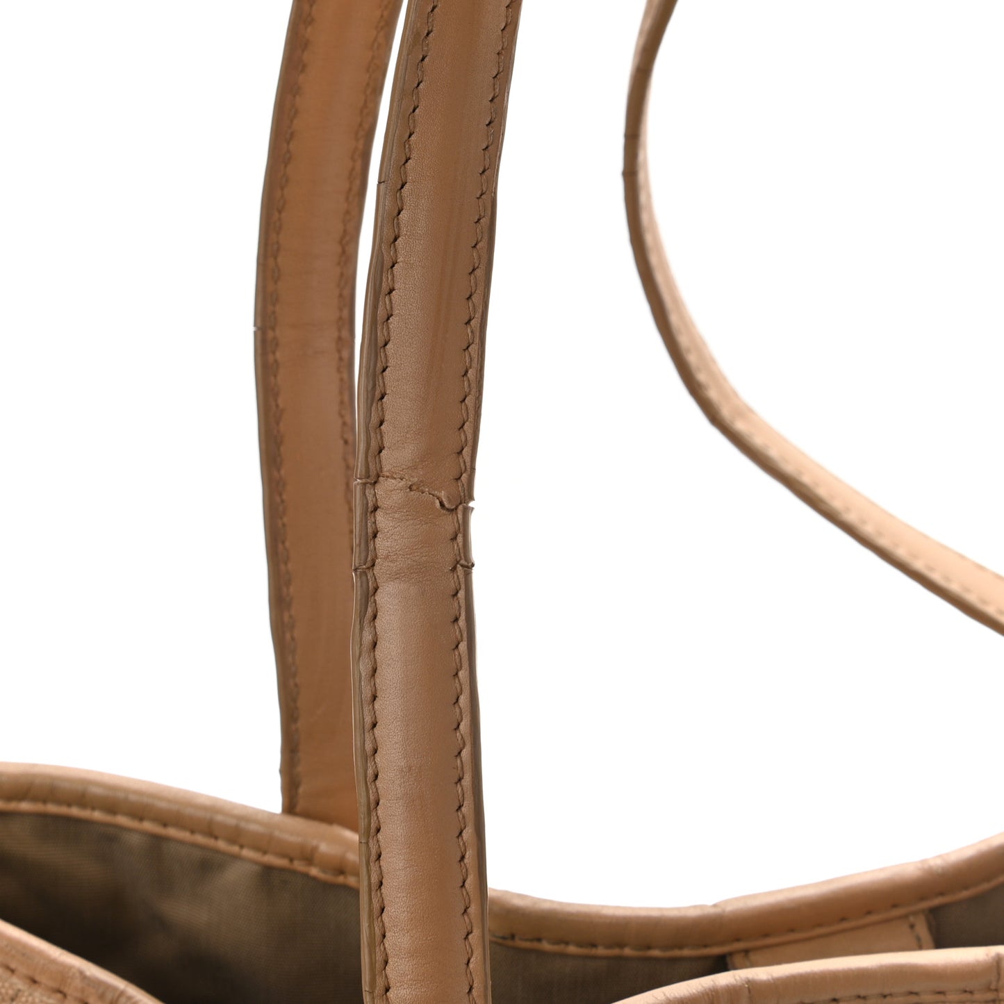 Coated Canvas Cannage Medium Panarea Tote Beige