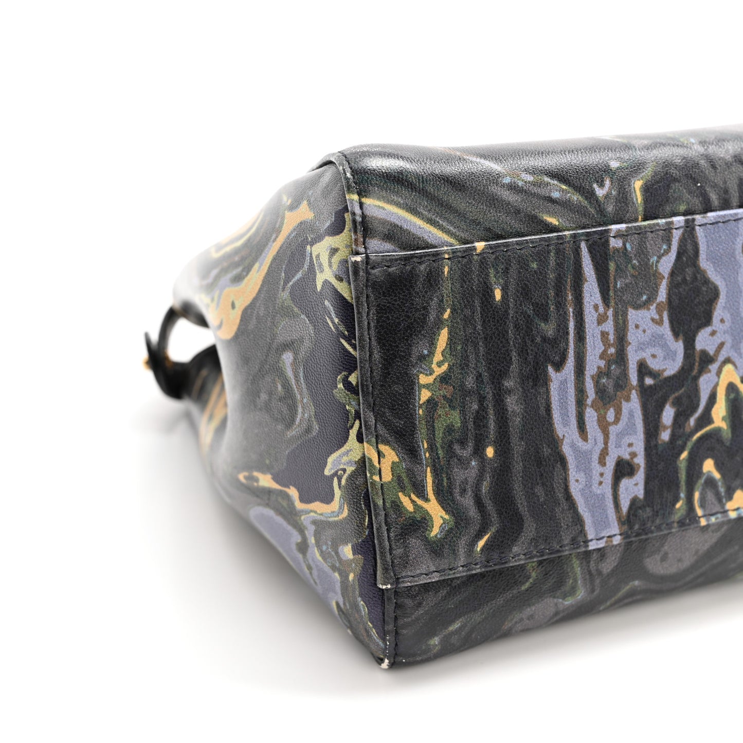 Nappa Marble Mini Peekaboo Iconic Satchel Blue Multicolor