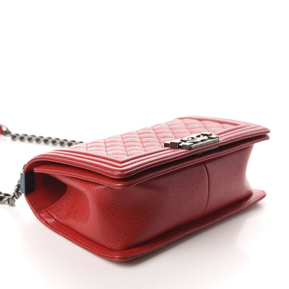 Chanel Caviar Quilted Medium Boy Flap Red 3 of 9