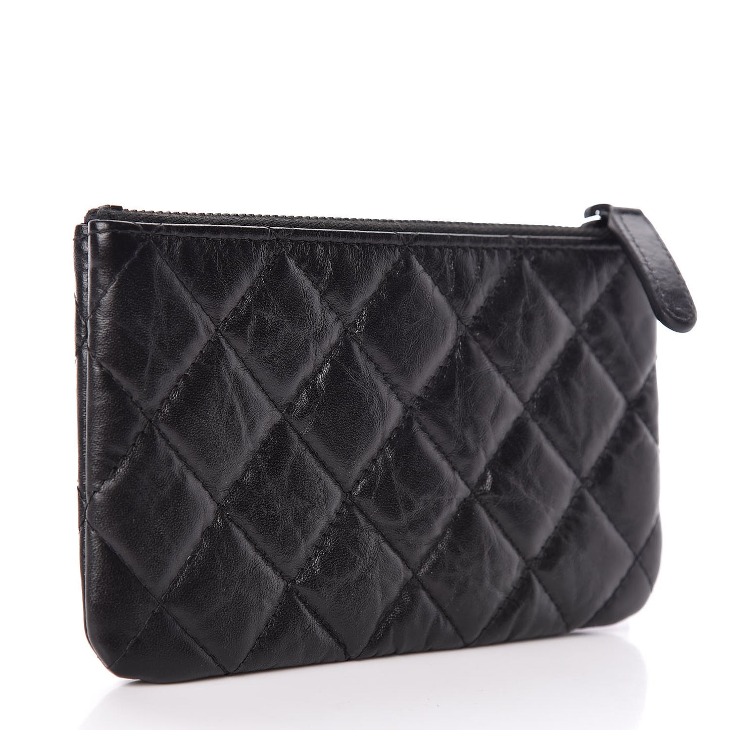 Aged Calfskin Quilted Small Reissue Cosmetic Case So Black