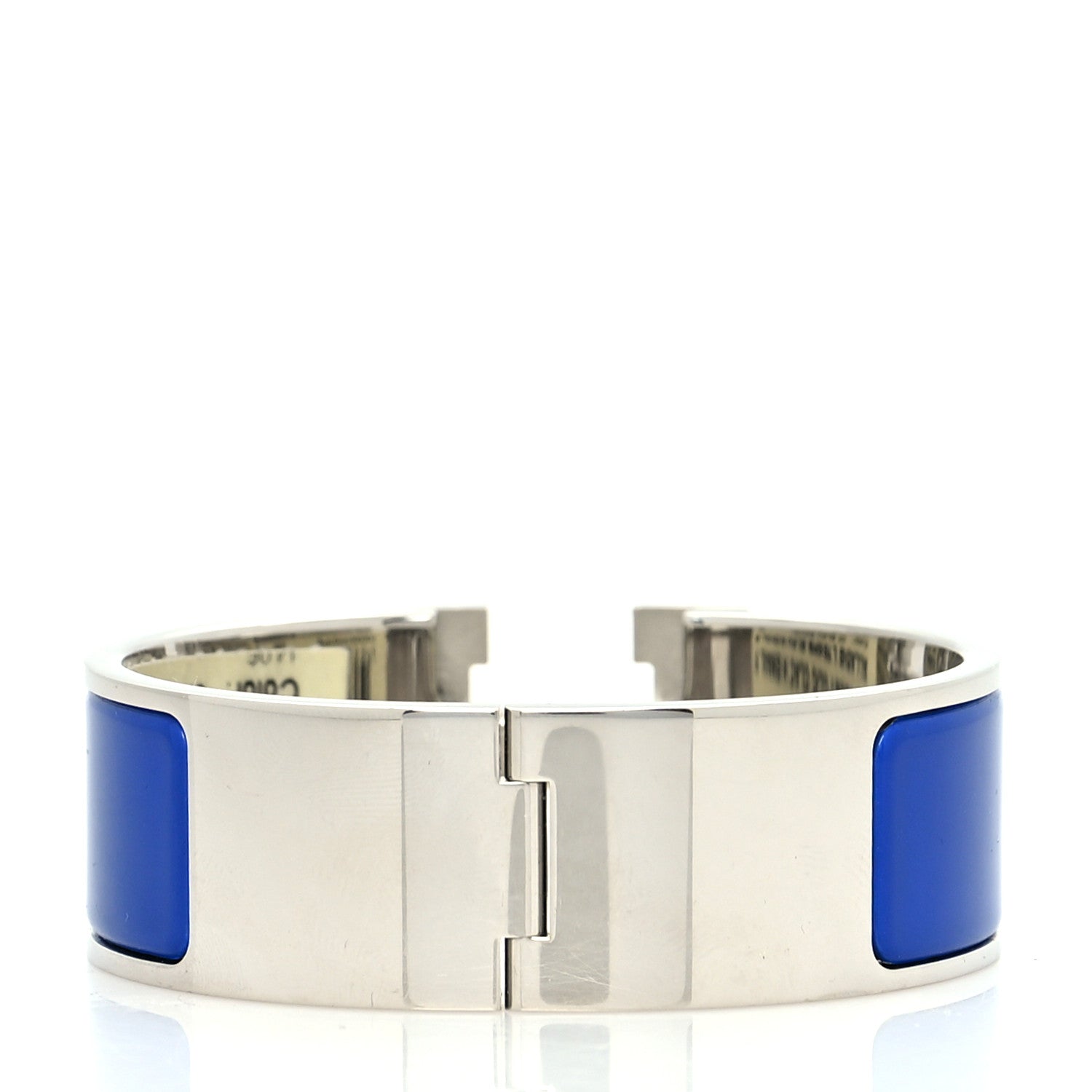 Hermes Enamel Wide Clic Clac H Bracelet PM Bleu Royal 3 of 6
