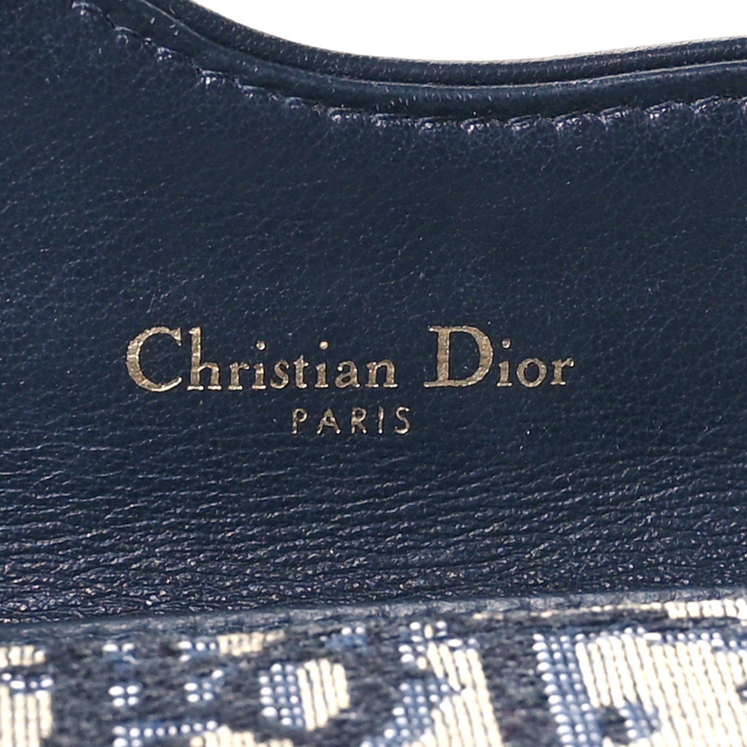 Christian Dior Oblique Saddle Card Holder Blue 6 of 7
