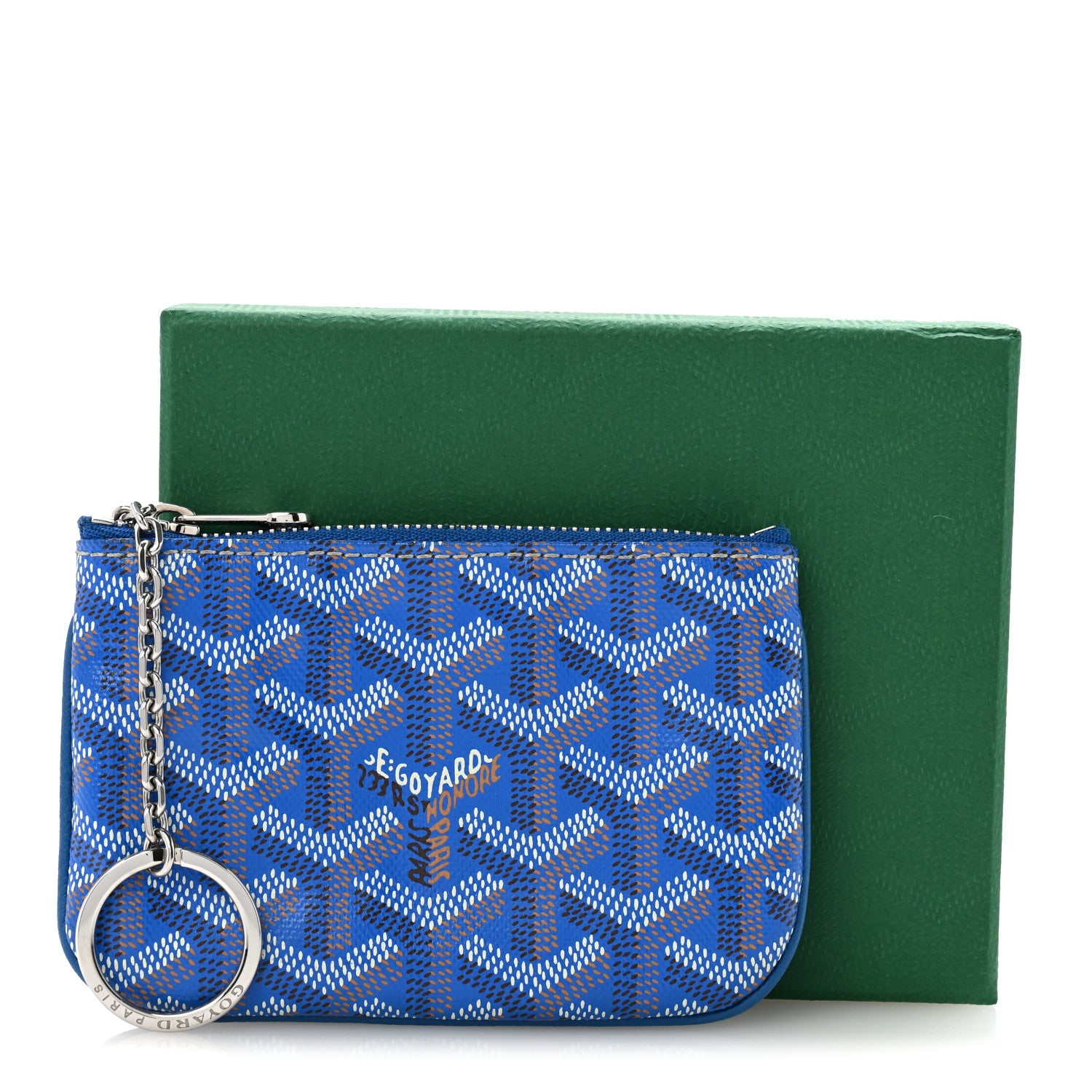 Goyard Goyardine Nano Senat Key Pouch Blue 9 of 9