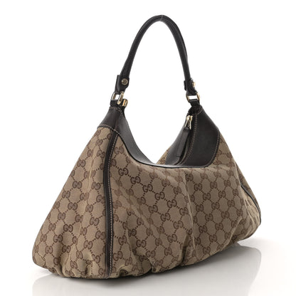 Gucci Monogram Medium D Gold Ring Hobo Dark Brown 3 of 18