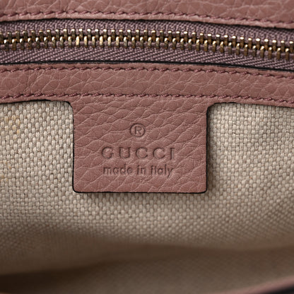 Gucci Pebbled Calfskin Medium Soho Flap Crossbody Pale Pink 6 of 9