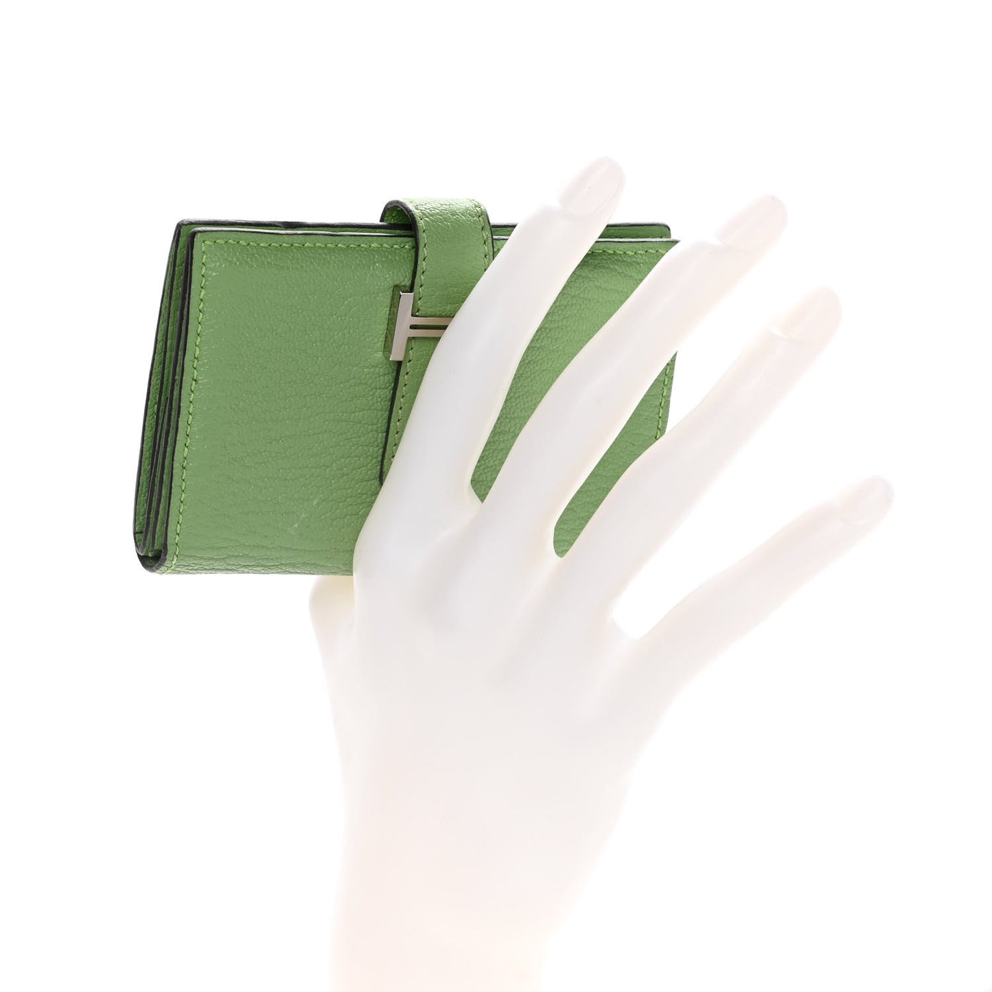 Chevre Mysore Mini Bearn Wallet Vert Criquet