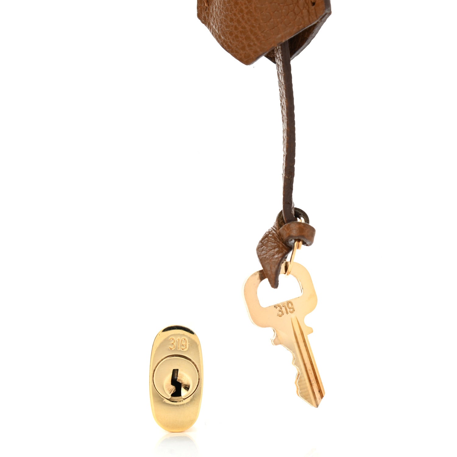 Louis Vuitton Calfskin Clochette Key Bell Holder Dark Brown 4 of 8