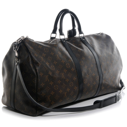 Louis Vuitton Monogram Macassar Keepall Bandouliere 55 3 of 7