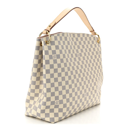 Louis Vuitton Damier Azur Graceful MM Rose Ballerine 3 of 10