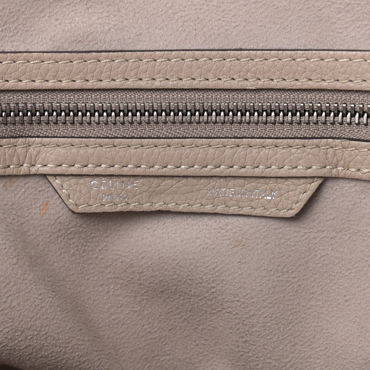 Celine Drummed Calfskin Mini Luggage Dune 6 of 18