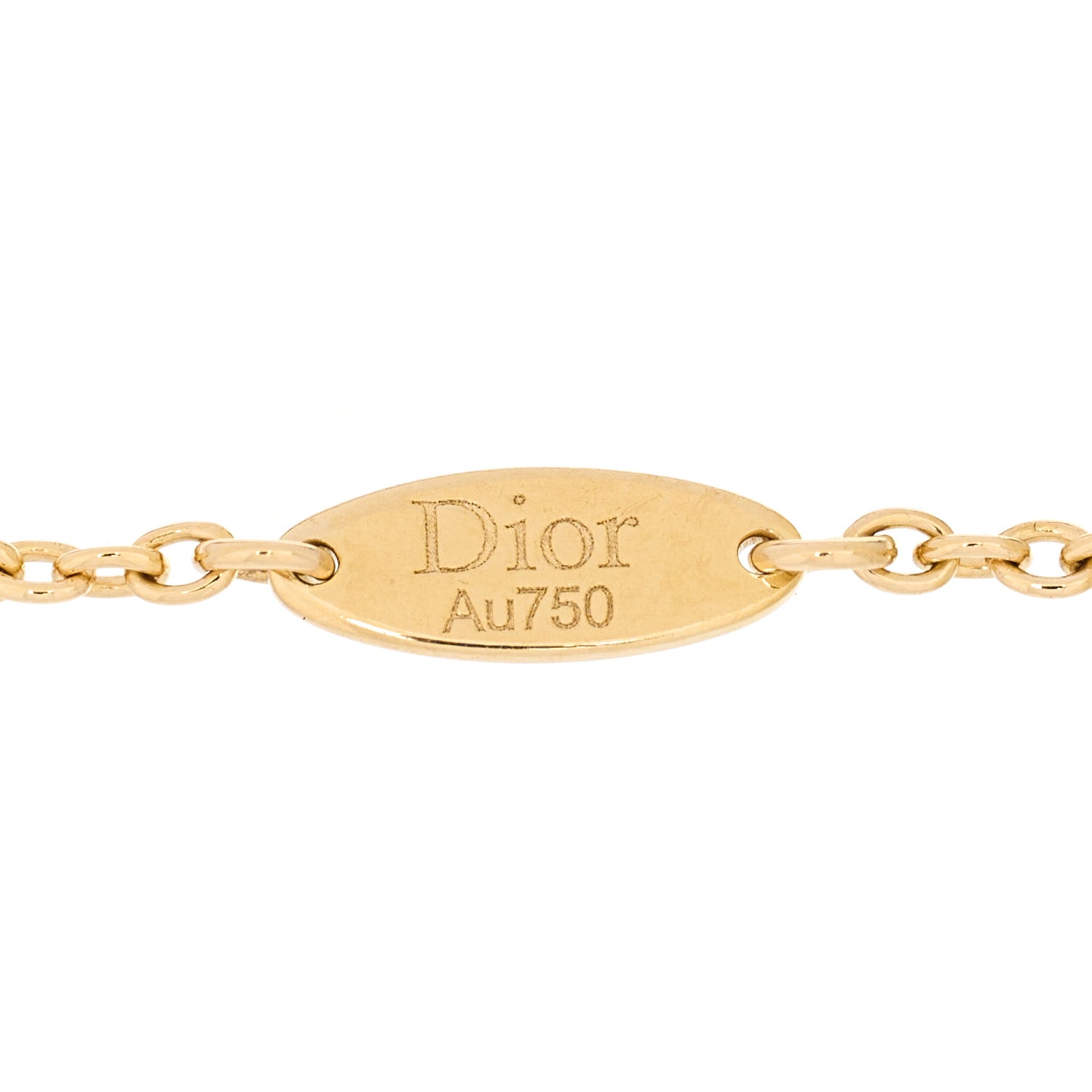 Christian Dior 18K Yellow Gold Diamond Mother of Pearl Rose Des