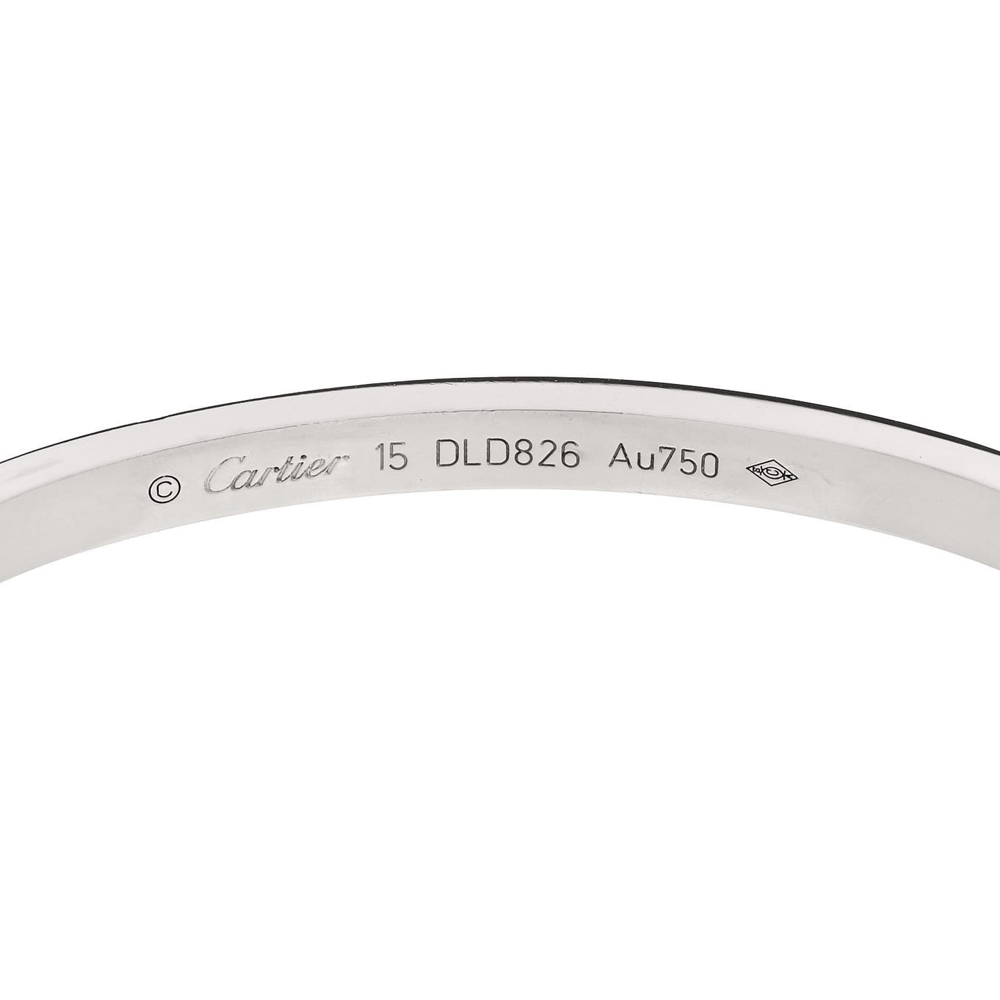 18K White Gold Small LOVE Bracelet 15