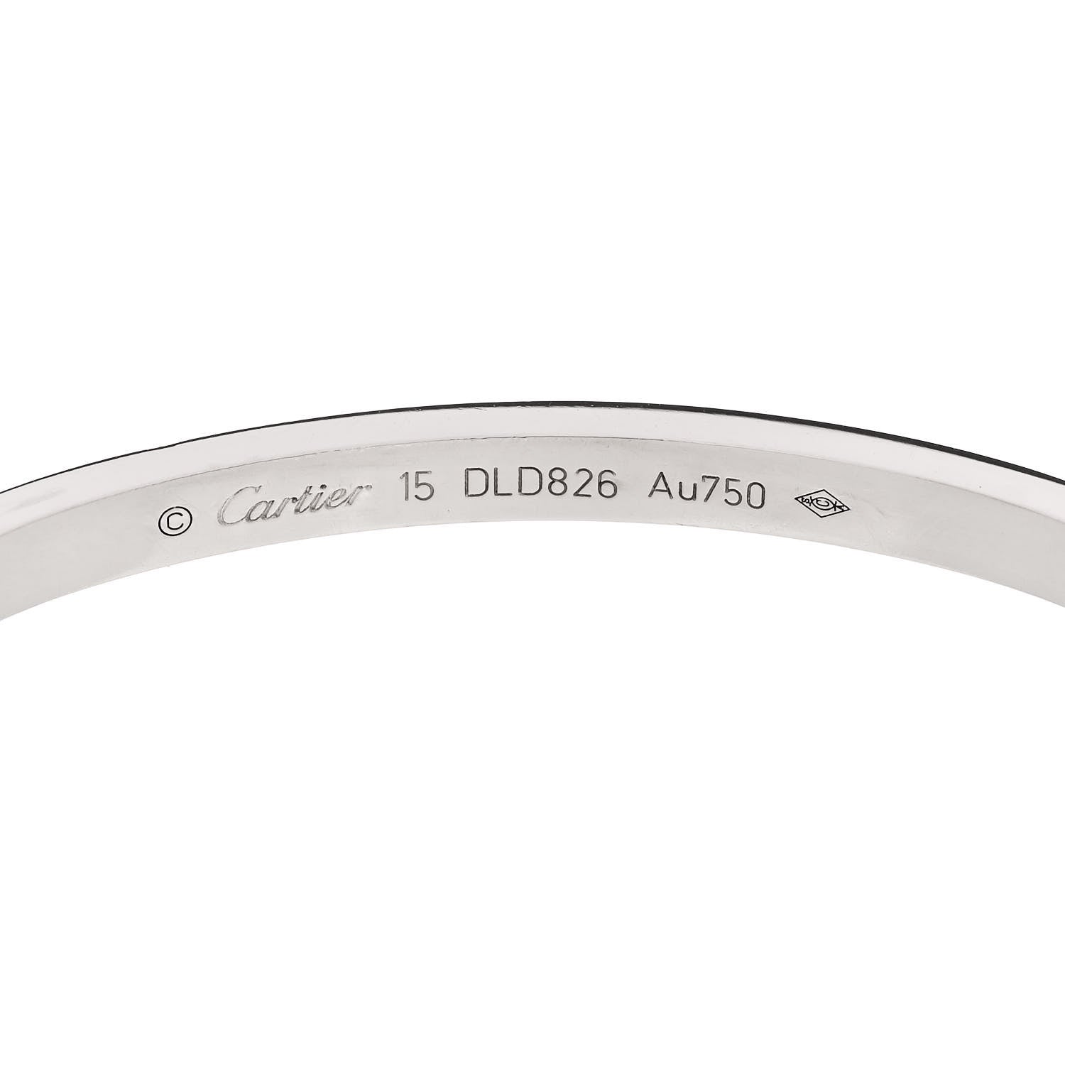 Cartier 18K White Gold Small LOVE Bracelet 15 5 of 7