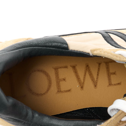 Loewe Nylon Suede Flow Runner Sneakers 39 Gold Black 7 of 8