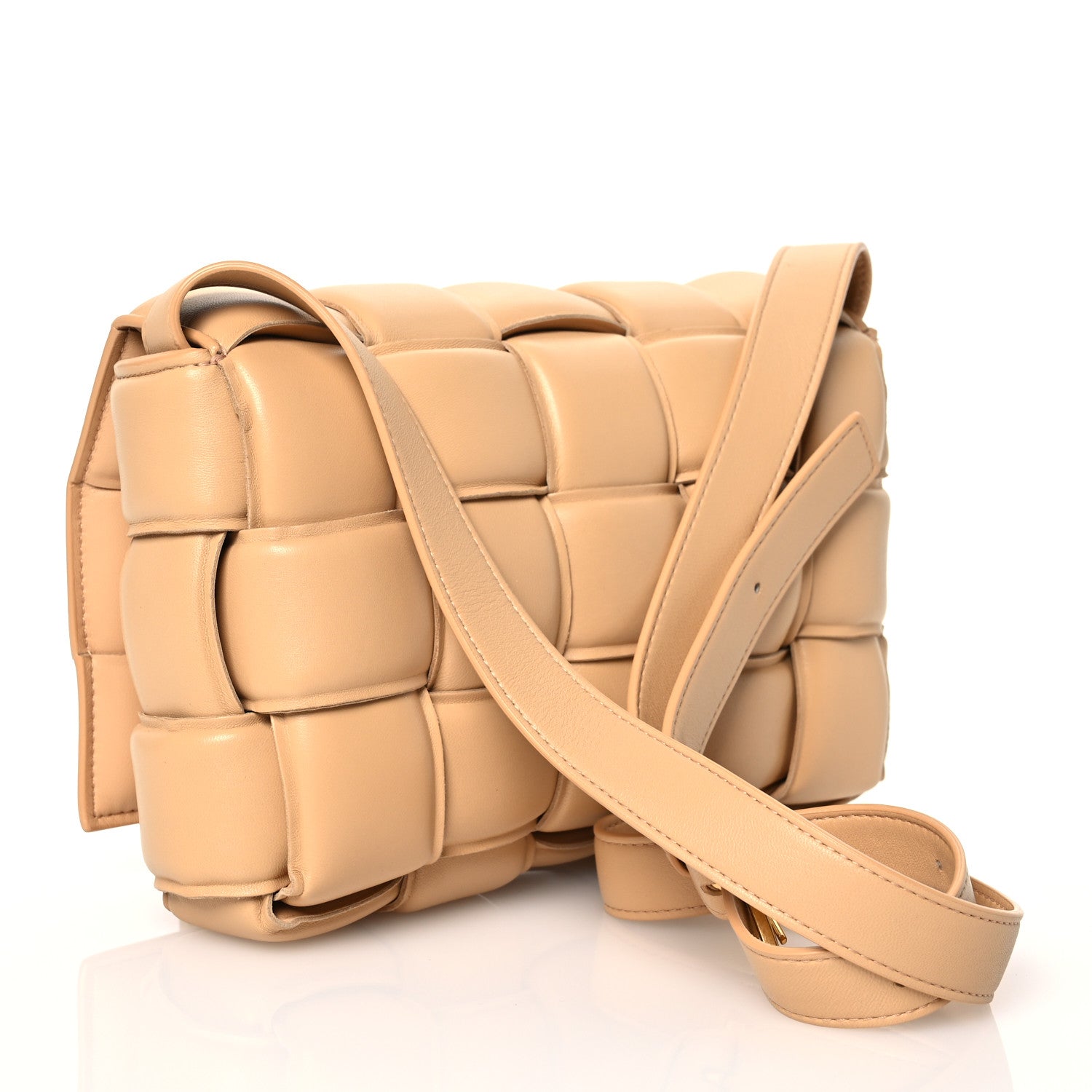 Bottega Veneta Nappa Maxi Intreccio Padded Cassette Crossbody Bag Almond 4 of 11