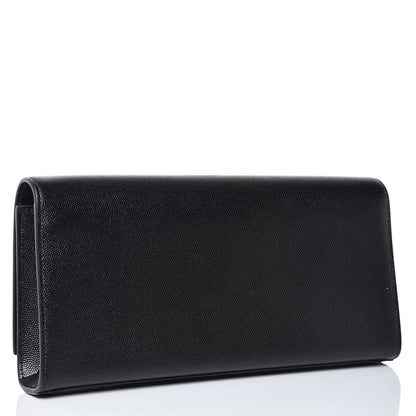 Saint Laurent Grain De Poudre Monogram Cassandre Clutch Black 3 of 7