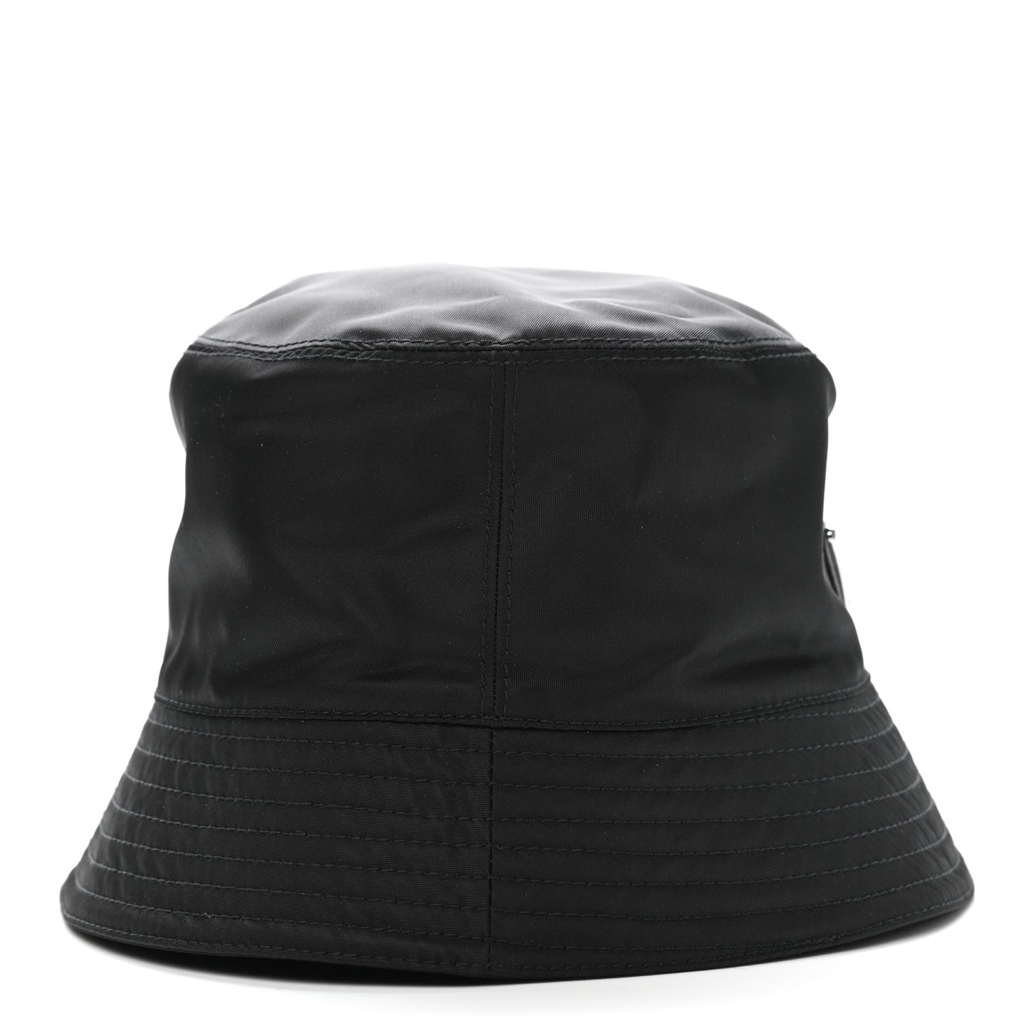 Re-Nylon Metal Triangle Logo Mens Bucket Hat L Black
