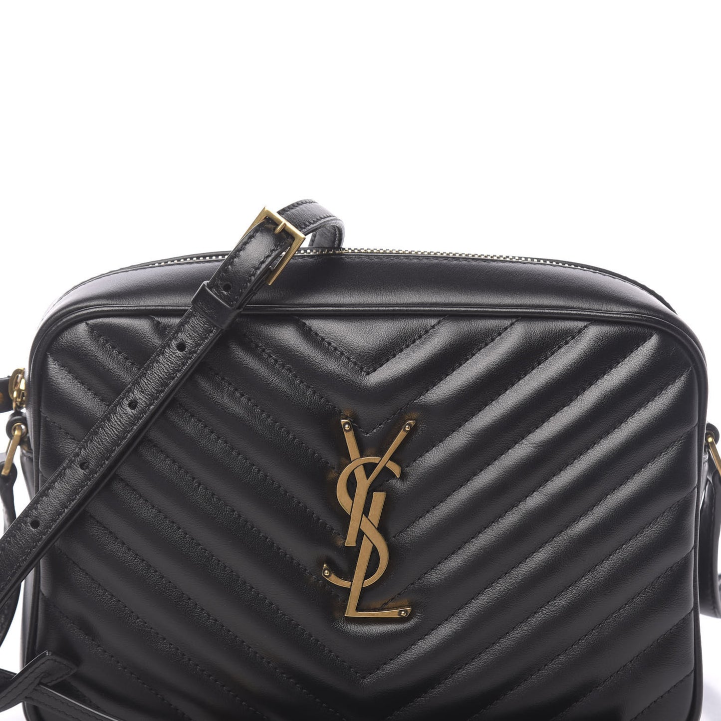 Calfskin Matelasse Monogram Lou Camera Bag Black