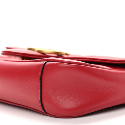 Gucci Calfskin Matelasse Mini GG Marmont Shoulder Bag Hibiscus Red 8 of 8