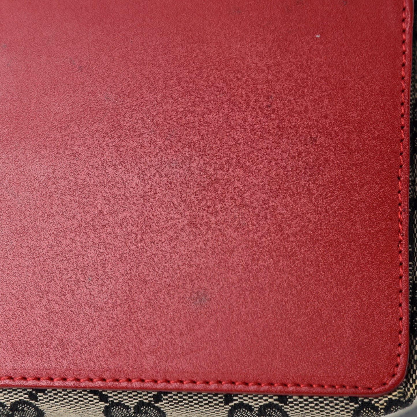 Monogram Large Bucket Tote Navy Red