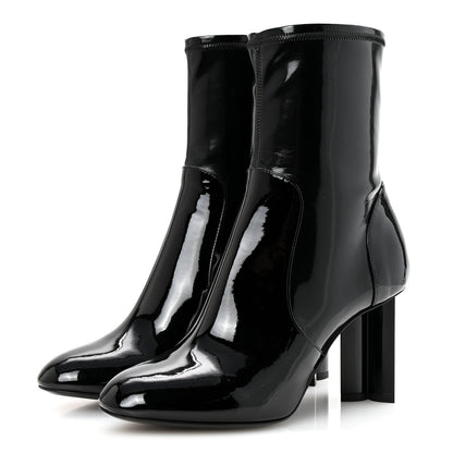 Louis Vuitton Patent Silhouette Ankle Boots 37.5 Black 4 of 8