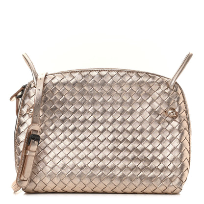 Bottega Veneta Metallic Grosgrain Intrecciato Nodini Crossbody Messenger Copper 1 of 10