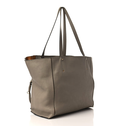 Chloe Smooth Calfskin Medium Milo Shopping Tote Motty Grey 3 of 7