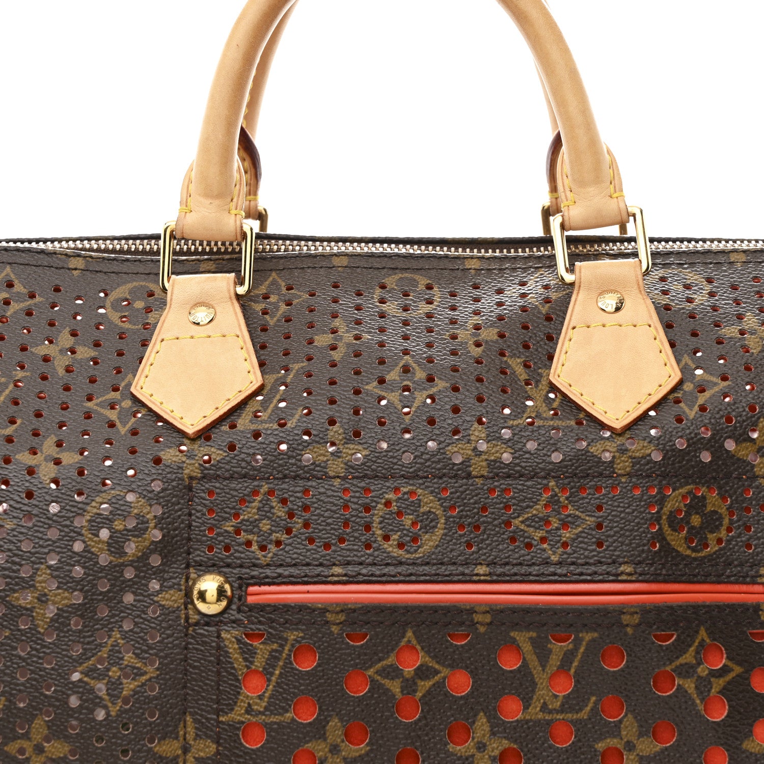 Louis Vuitton Monogram Perforated Speedy 30 Orange 8 of 12