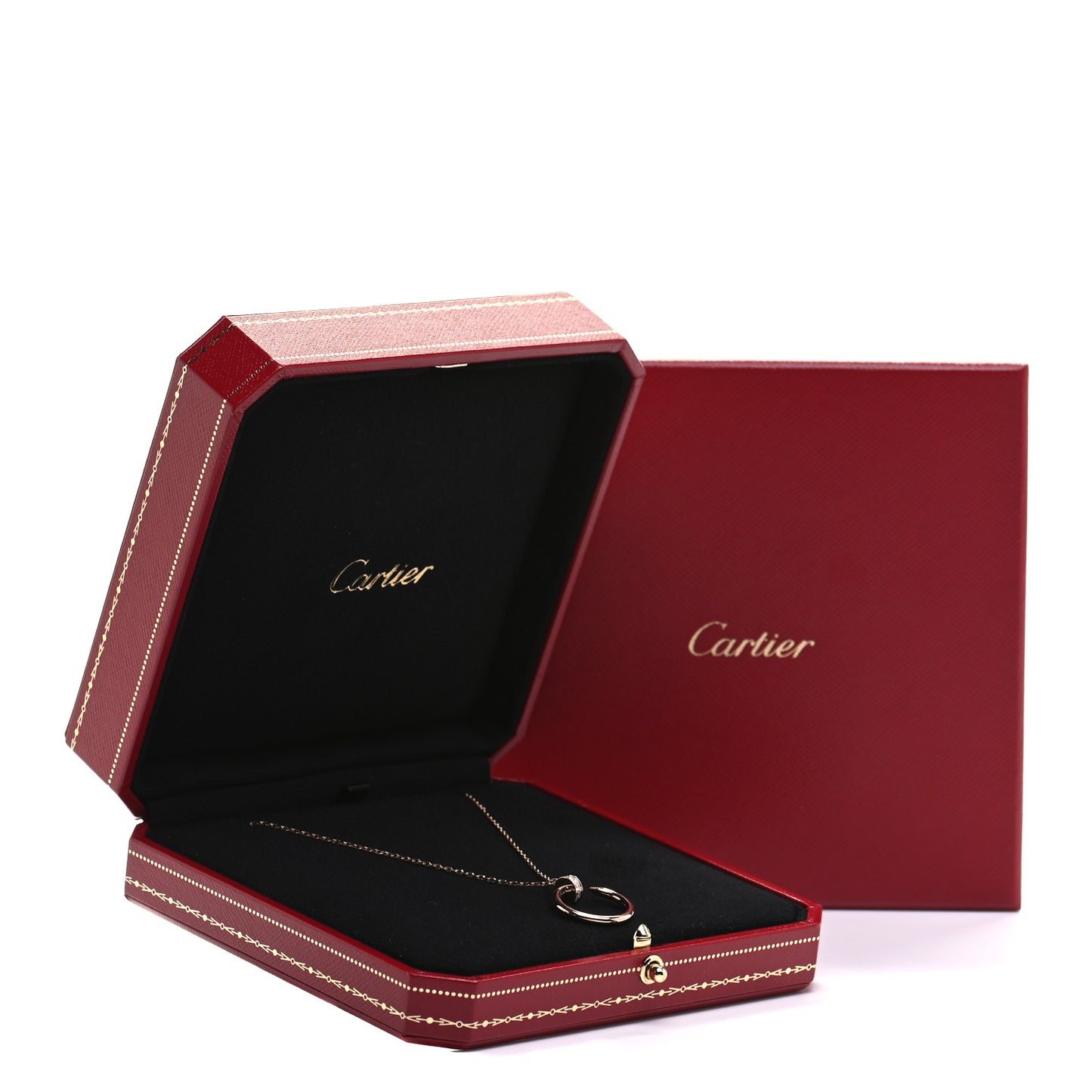 18K Pink Gold Diamond Juste Un Clou Pendant Necklace