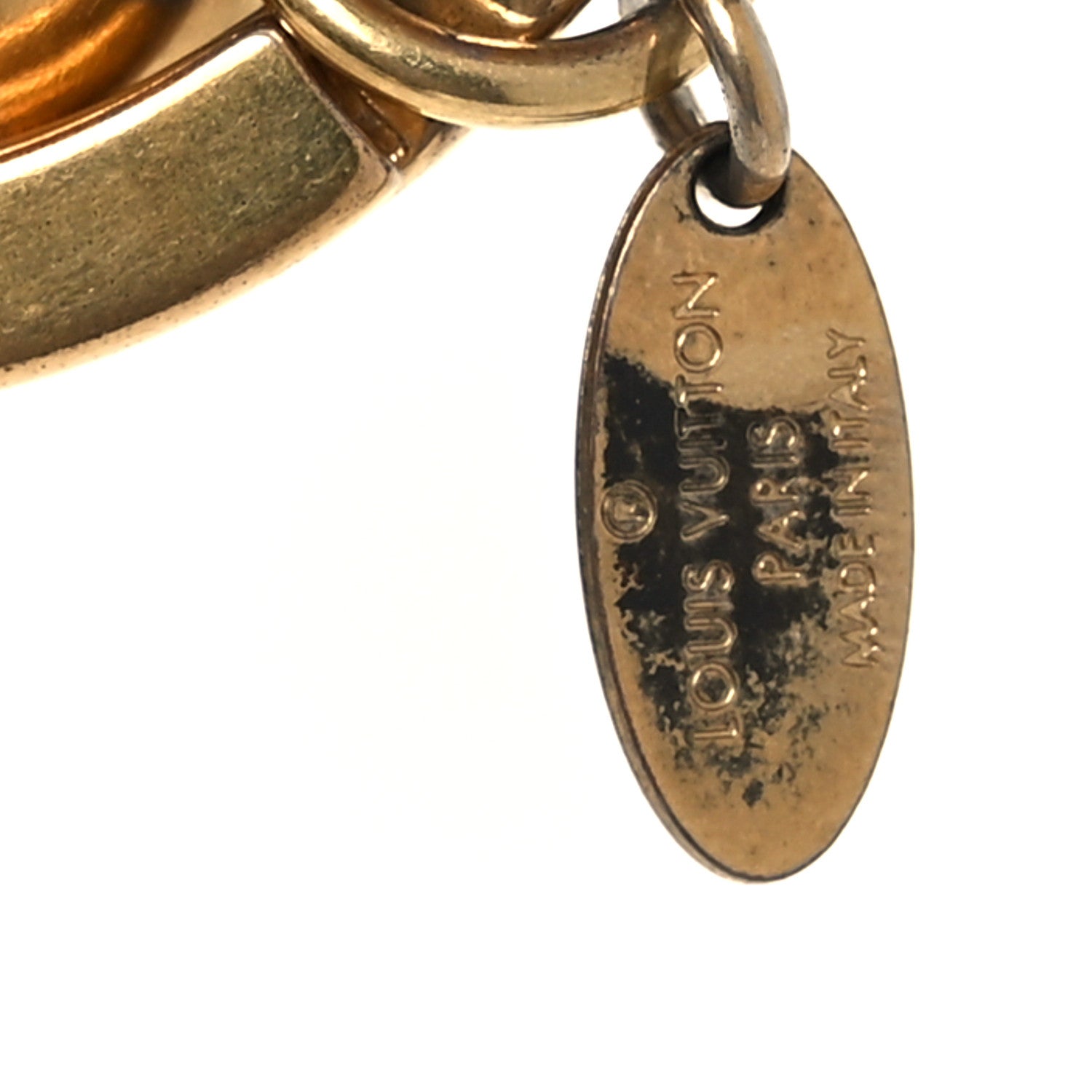 Louis Vuitton Metal Eclipse Bag Charm Key Holder Gold 3 of 5