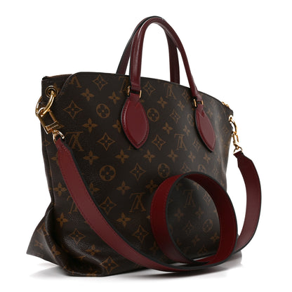 Louis Vuitton Monogram Flower Zipped Tote MM Bordeaux 3 of 9