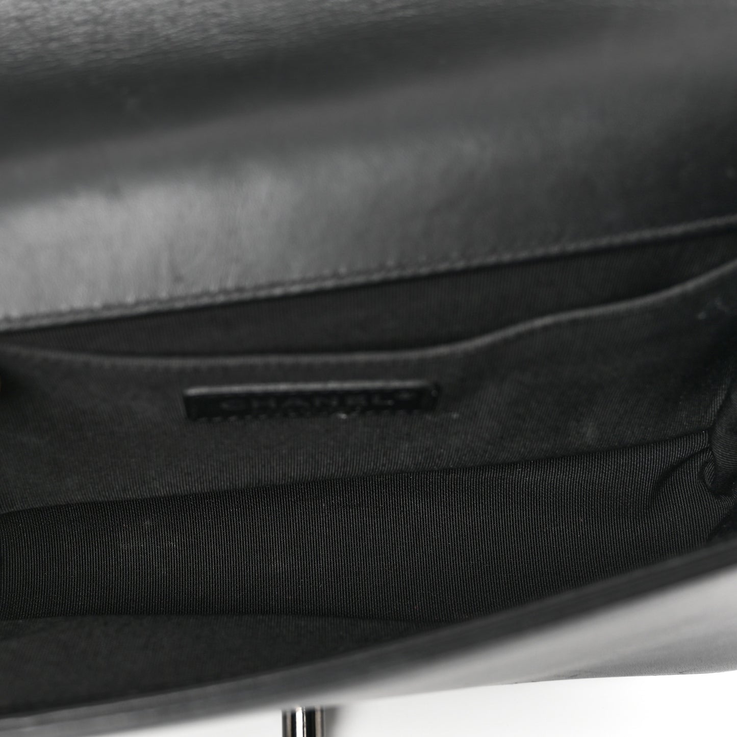 Calfskin Painted Chevron Embossed Medium Boy Flap Black
