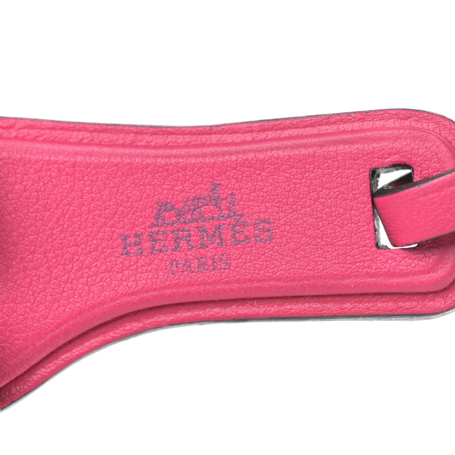 Hermes Epsom Butler Calfskin Hunter Oran Nano Bag Charm Rose Mexico 3 of 3
