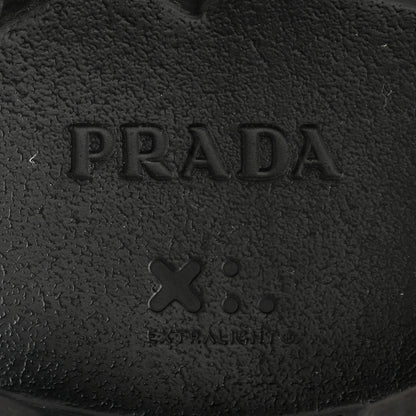 Prada Spazzolato Rois Re-Nylon Metal Triangle Logo Monolith Pouch Pocket 55mm Boots 39.5 Black 7 of 10