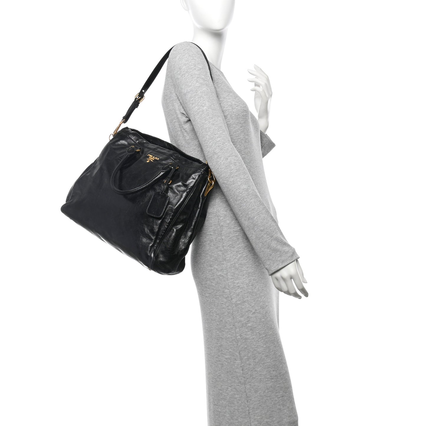 Glace Calf Tote Black