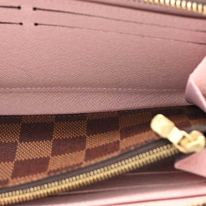 Louis Vuitton Damier Ebene Clemence Wallet Rose Ballerine 5 of 7