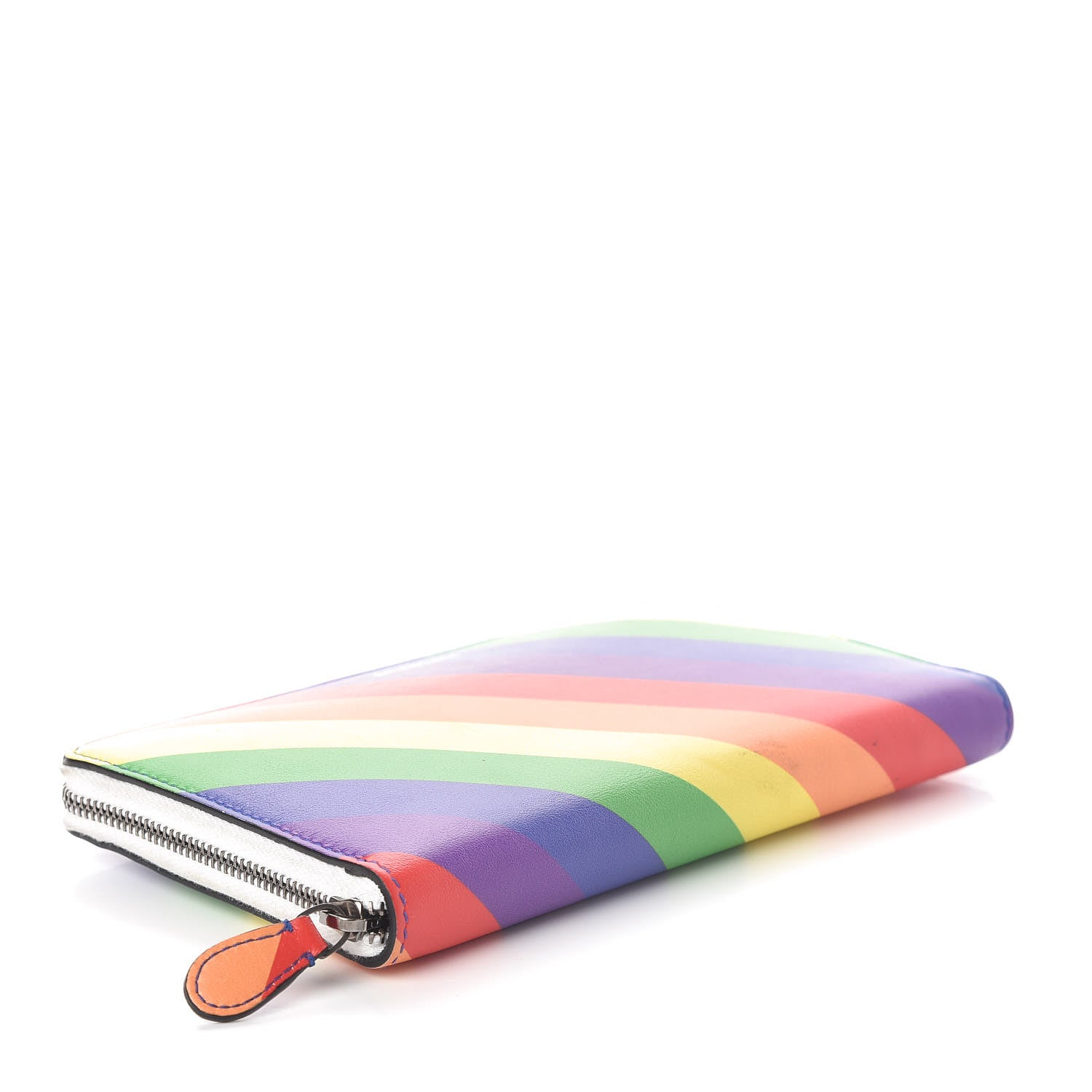 Balenciaga Smooth Calfskin Logo Rainbow Ville Continental Zip Around Wallet Multicolor 4 of 6