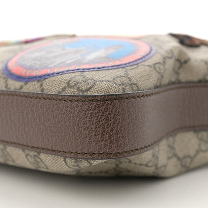 Gucci Soft GG Supreme Monogram Courrier Web Medium Flat Messenger Bag Beige New Acero Multicolor 10 of 14