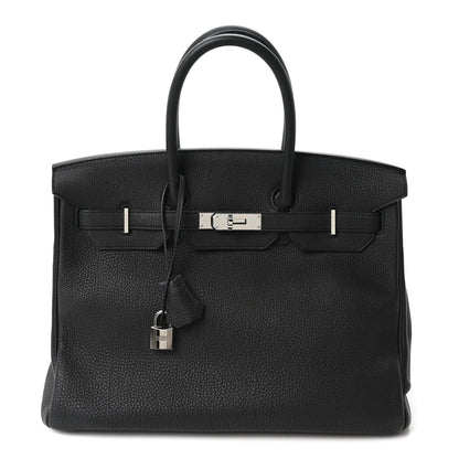 Hermes Togo Birkin 35 Black Bleu Agate 1 of 10
