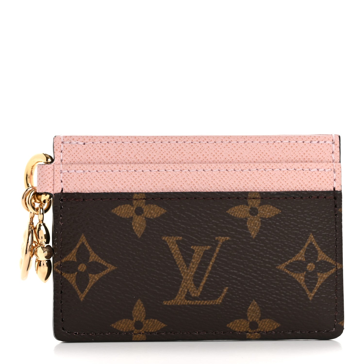 Louis Vuitton Monogram LV Charms Card Holder Rose Ballerine 1 of 6